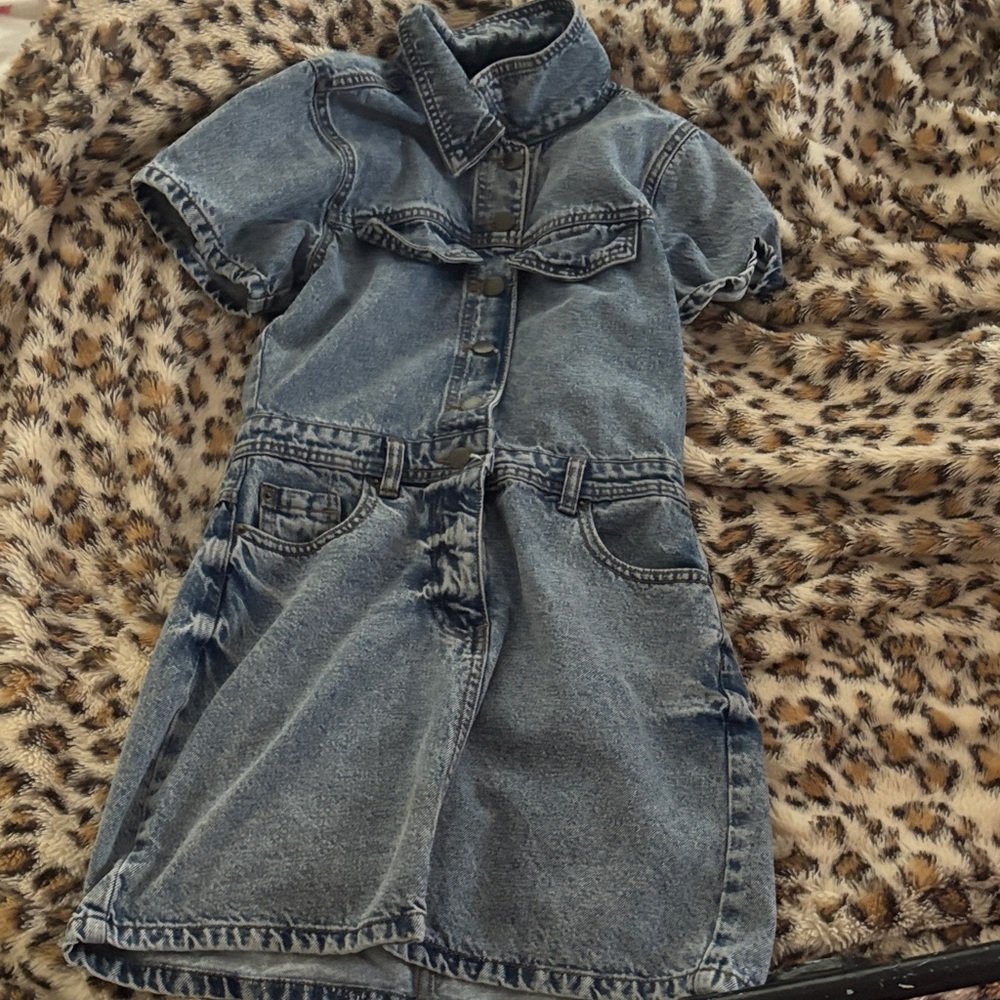 Nasty Gal Blue Denim Mini Dress